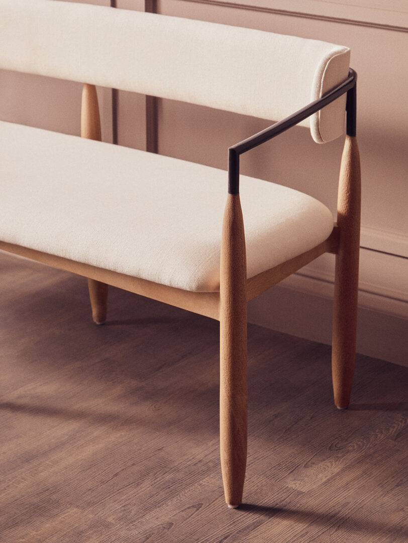 Maeve Dining Bench - Cream