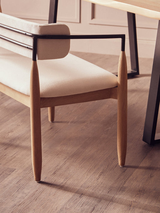 Maeve Dining Bench - Cream