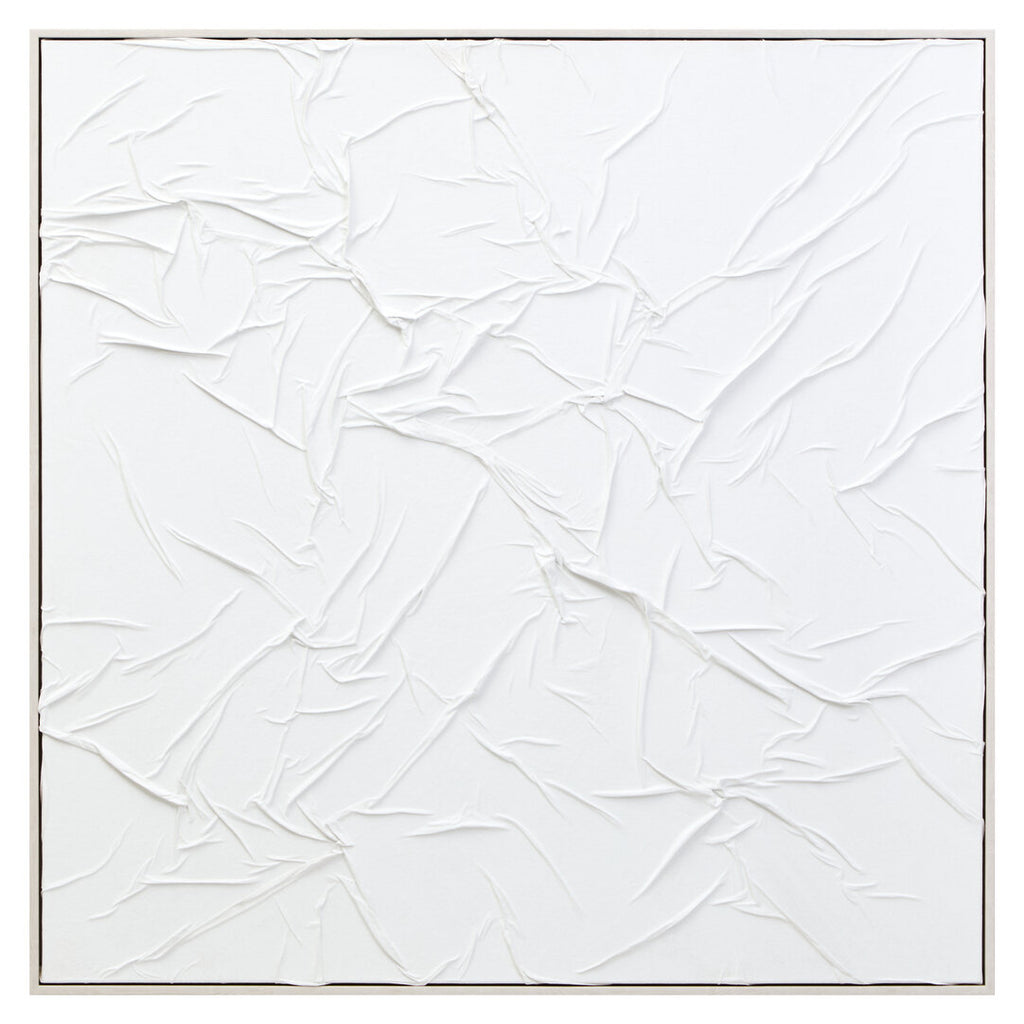Cora Sculptural Fabric Wall Art - White