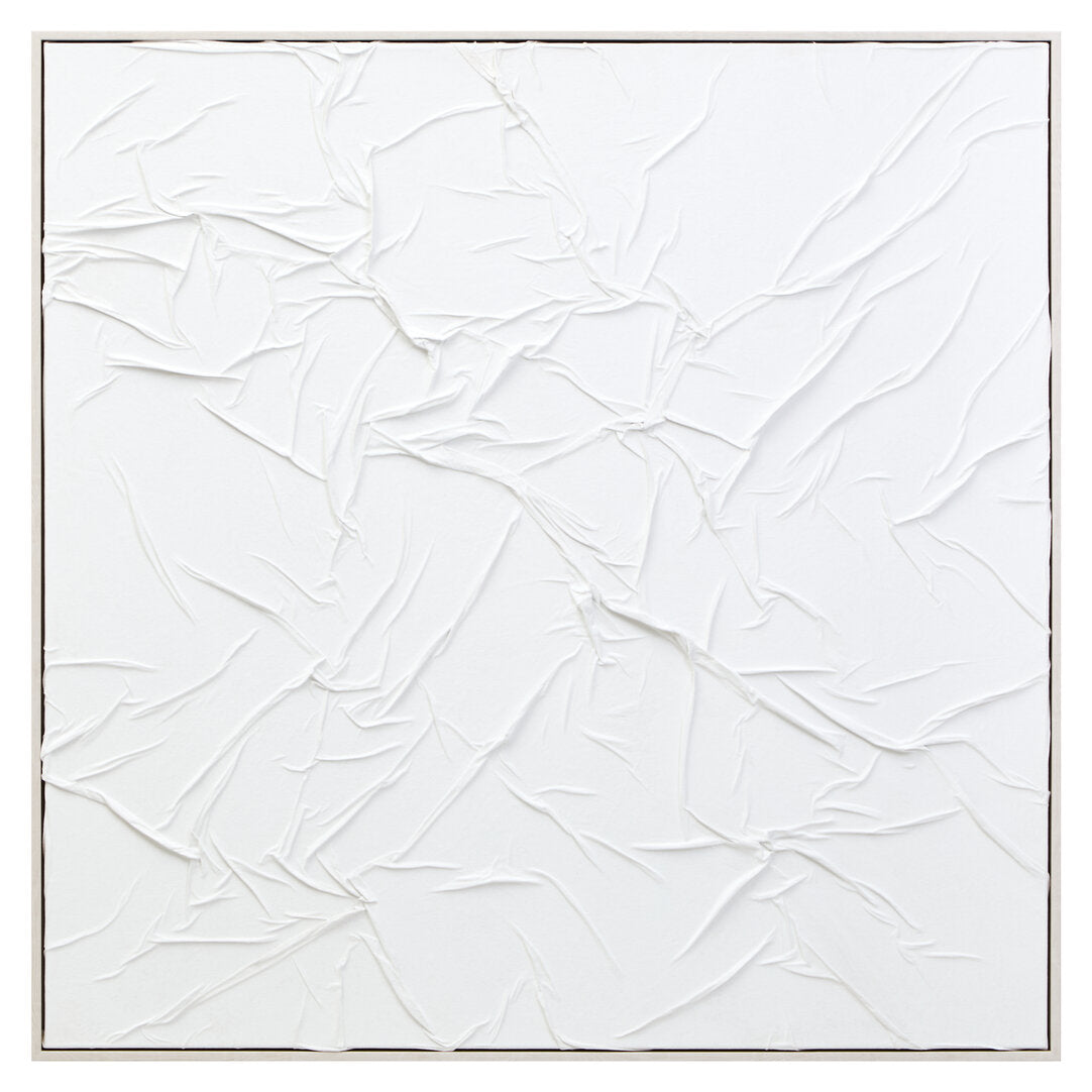 Cora Sculptural Fabric Wall Art - White