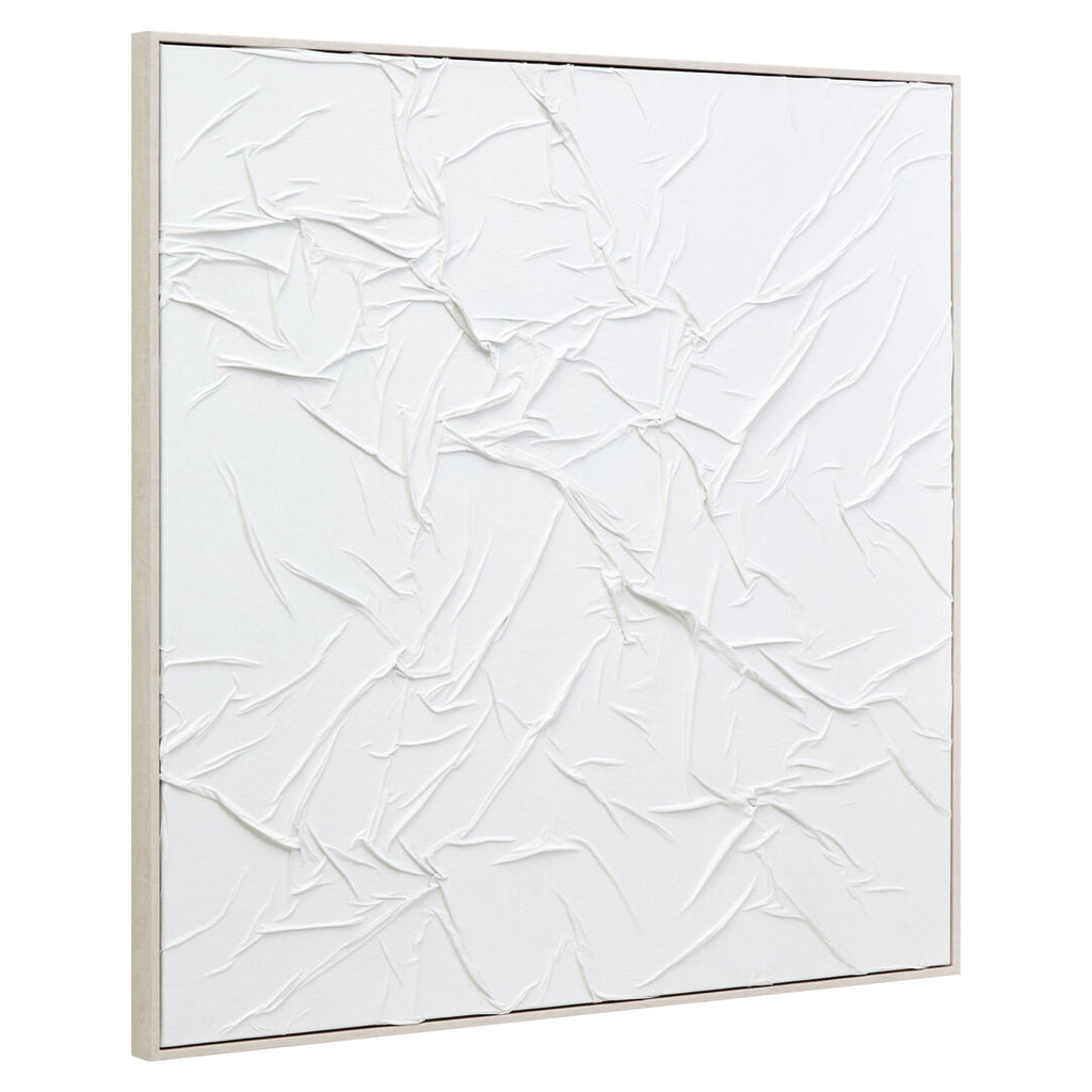 Cora Sculptural Fabric Wall Art - White