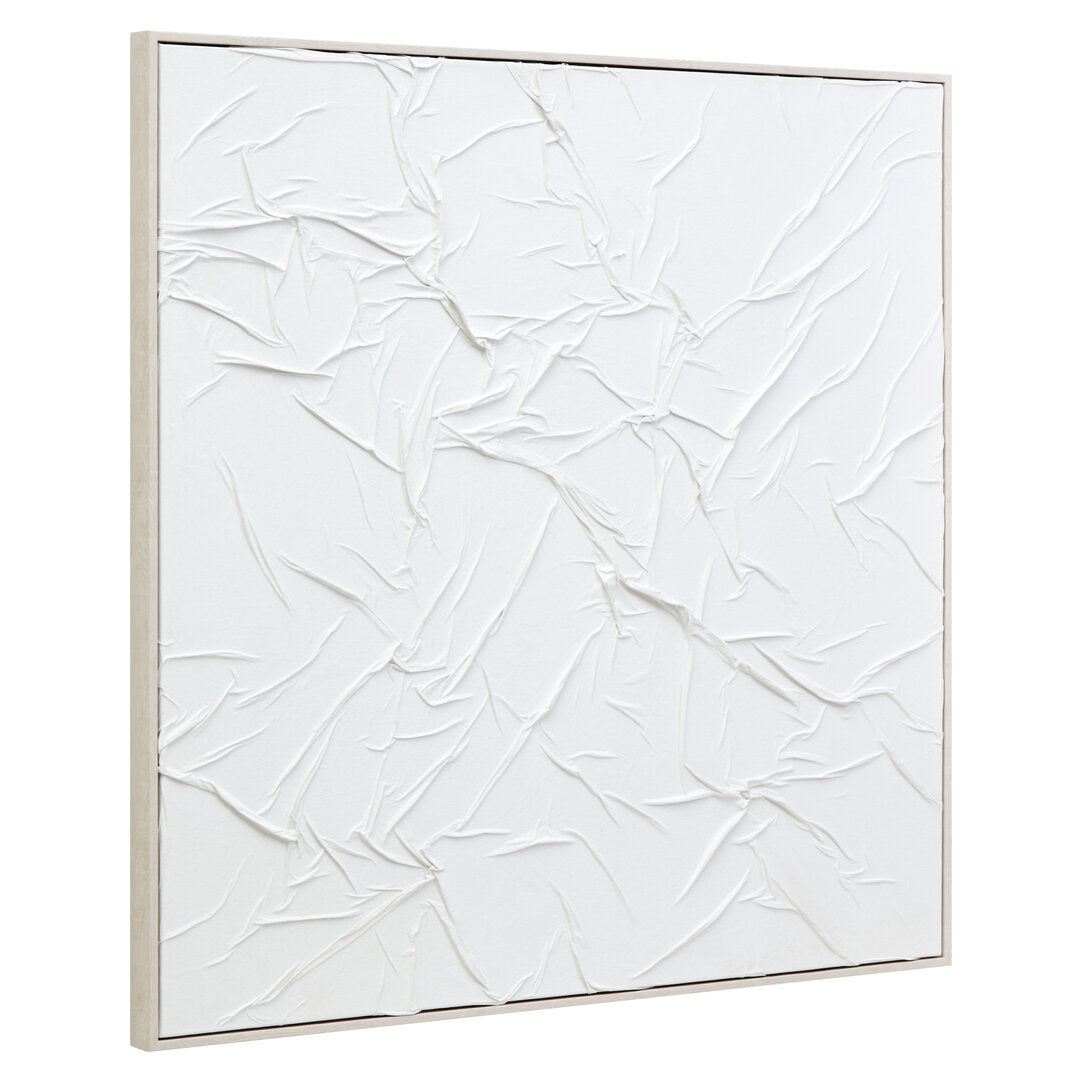 Cora Sculptural Fabric Wall Art - White