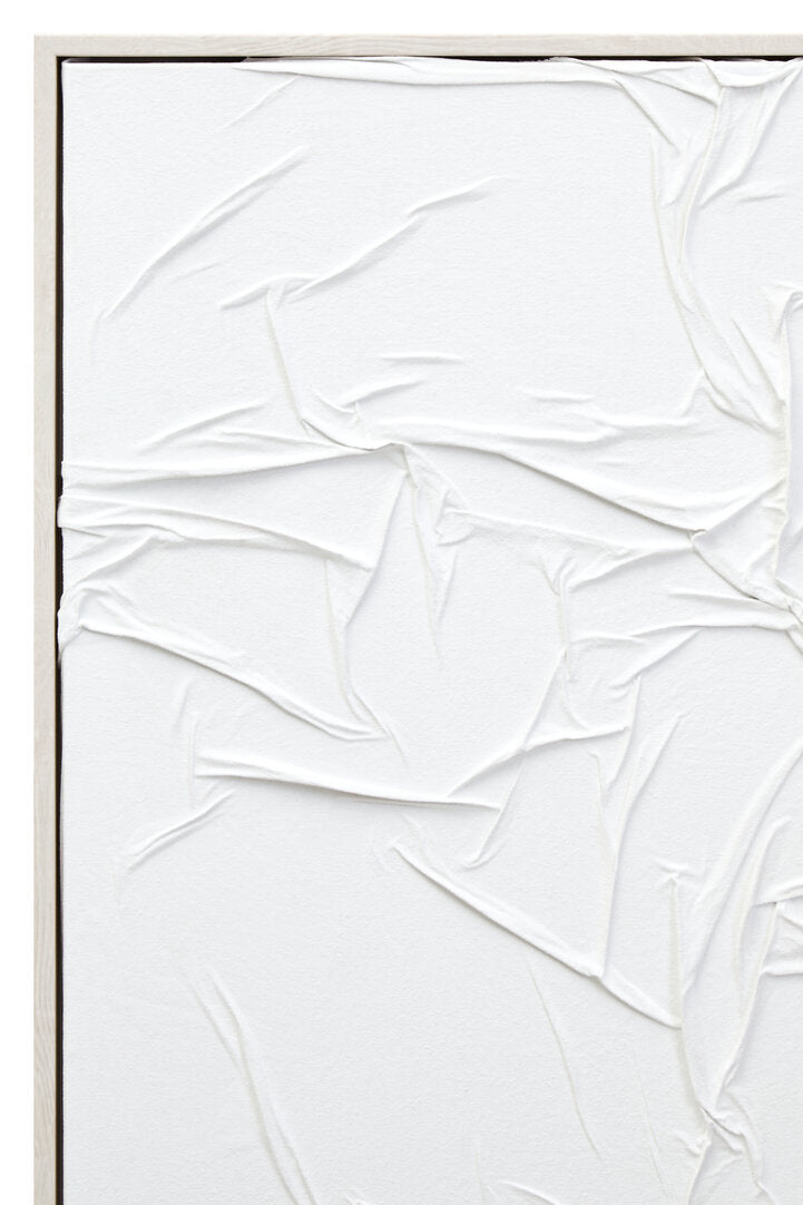 Cora Sculptural Fabric Wall Art - White