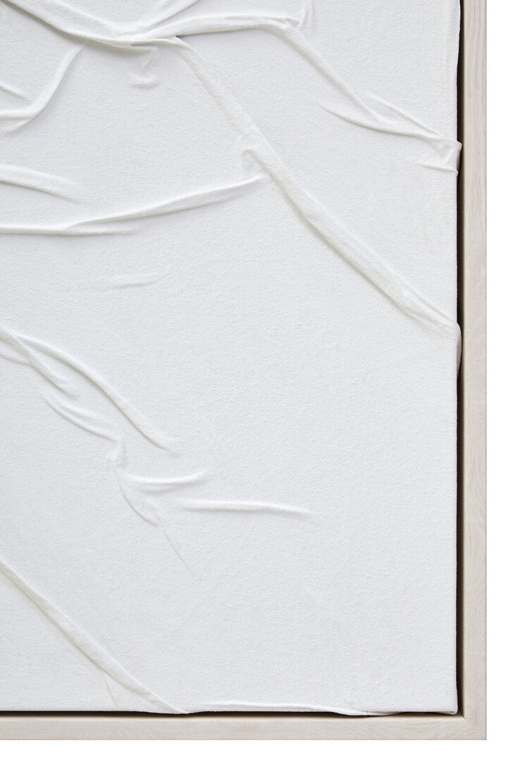 Cora Sculptural Fabric Wall Art - White