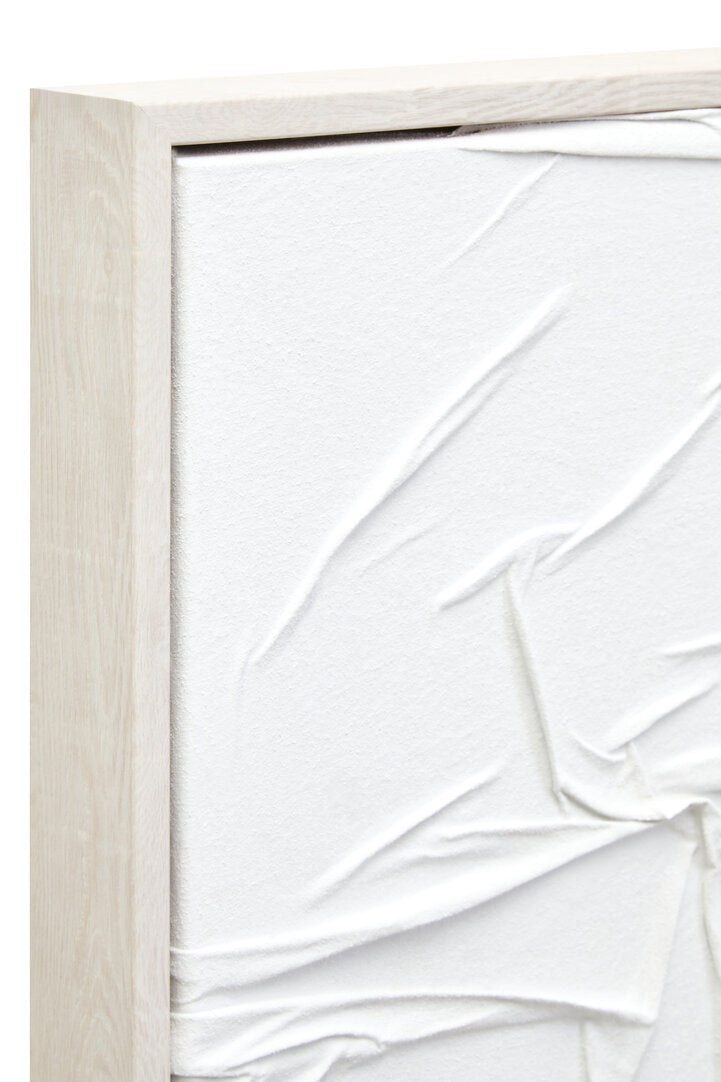 Cora Sculptural Fabric Wall Art - White