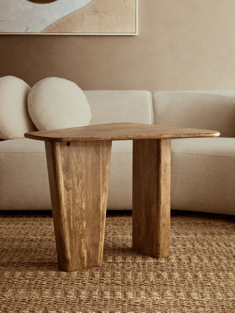 Baylor Mango Wood Side Table - Natural