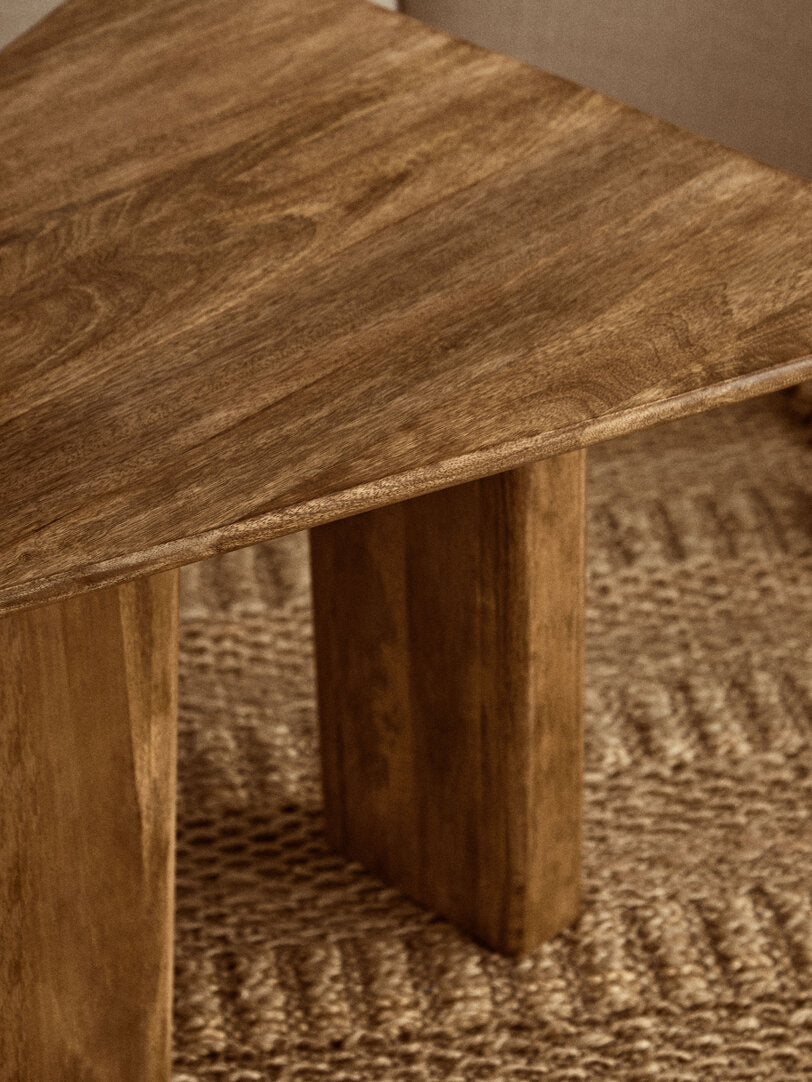 Baylor Mango Wood Side Table - Natural