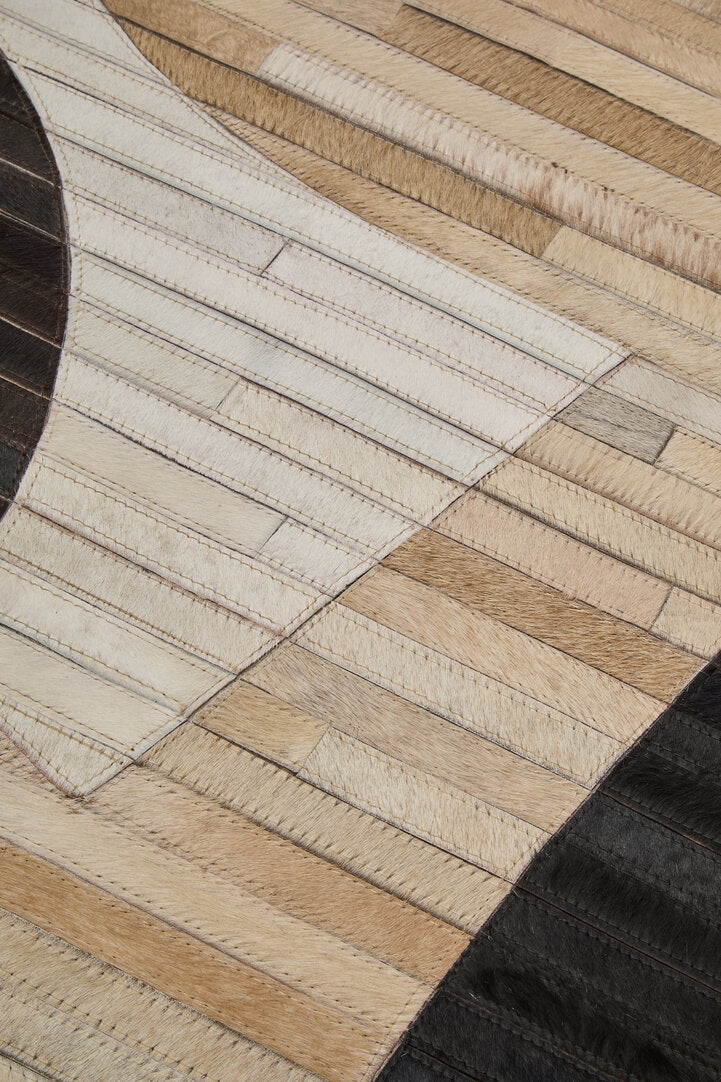 Alder Natural Hide Abstract Rug - Small