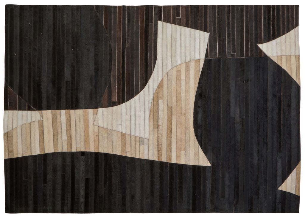 Alder Natural Hide Abstract Rug - Small