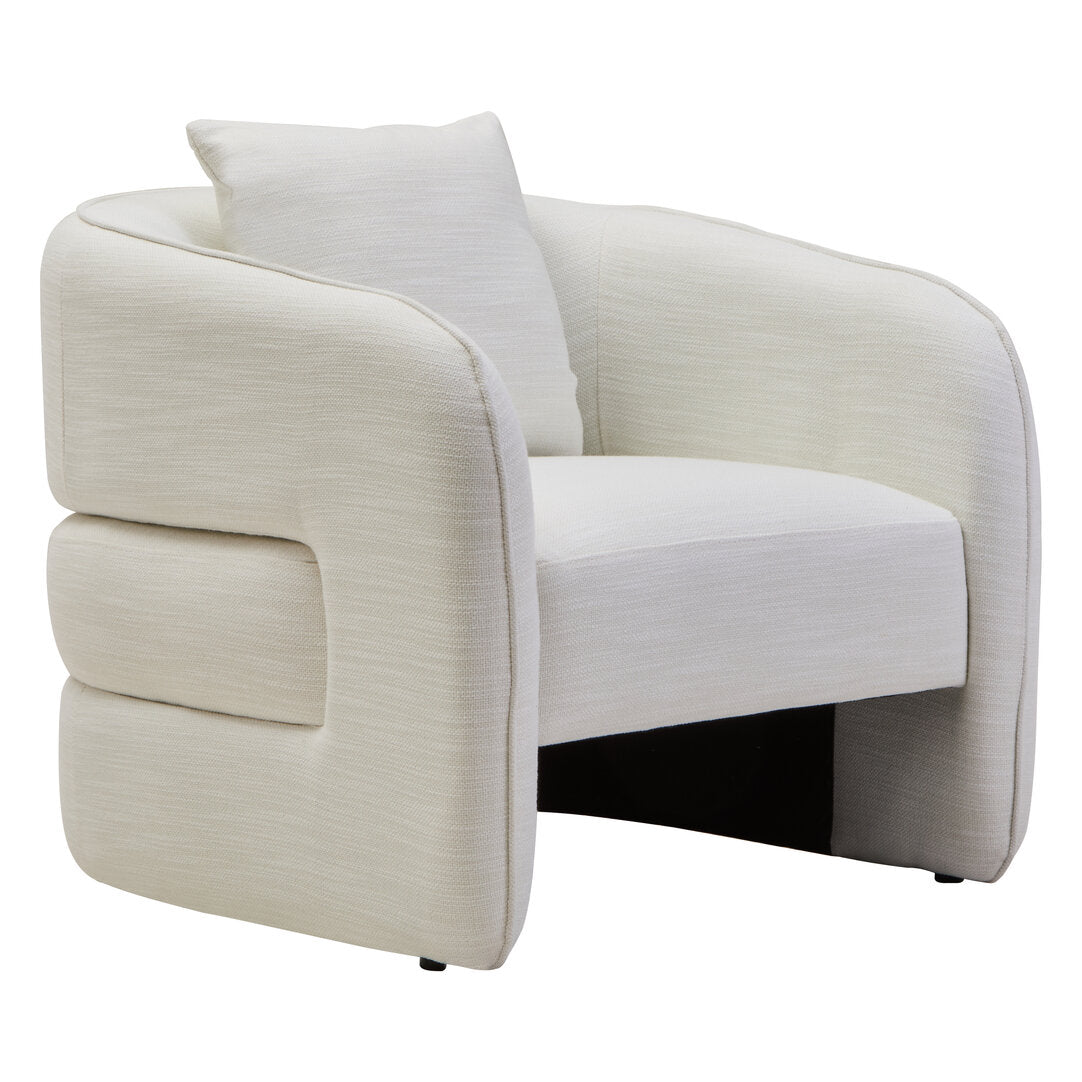 Bella Curved Chair - Cream