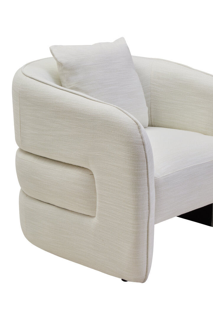 Bella Curved Chair - Cream