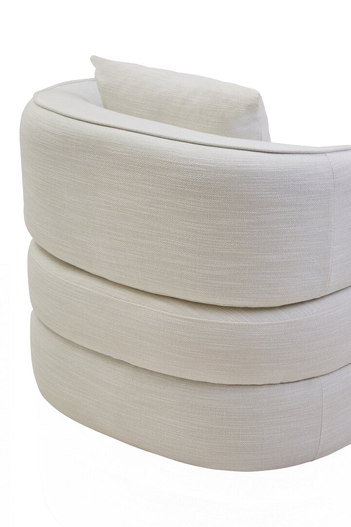 Bella Curved Chair - Cream