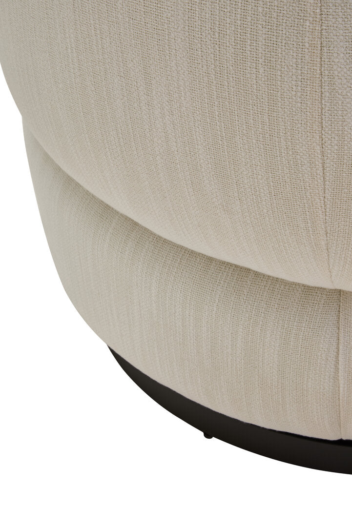 Heath Curved Swivel Chair - Textured Cream