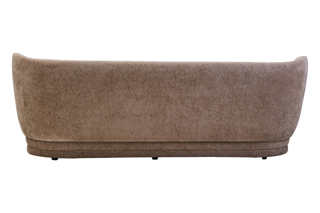 Ariselle Curved Three Seater Sofa - Deep Stone Chenille