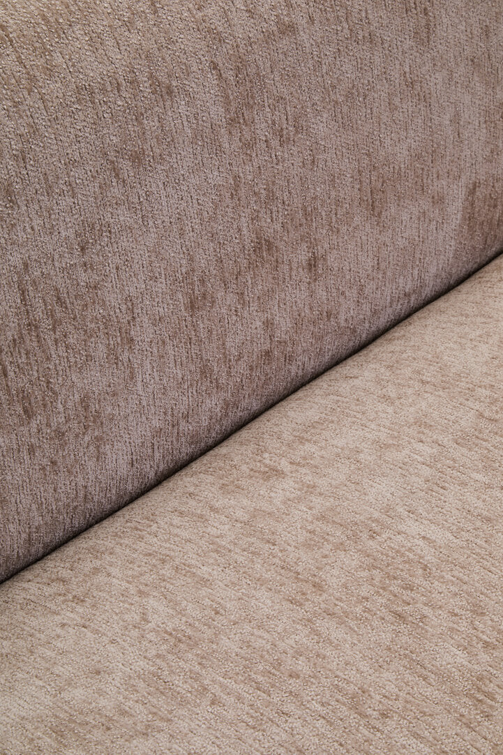 Ariselle Curved Three Seater Sofa - Deep Stone Chenille