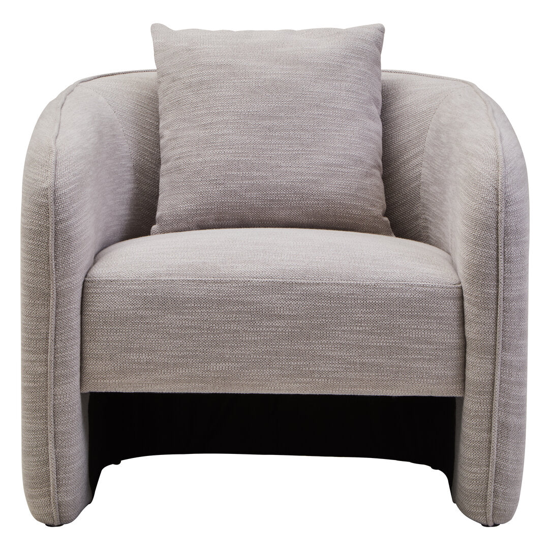 Bella Curved Chair - Grey