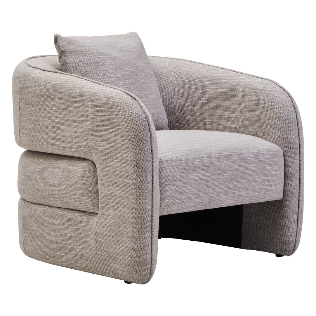 Bella Curved Chair - Grey