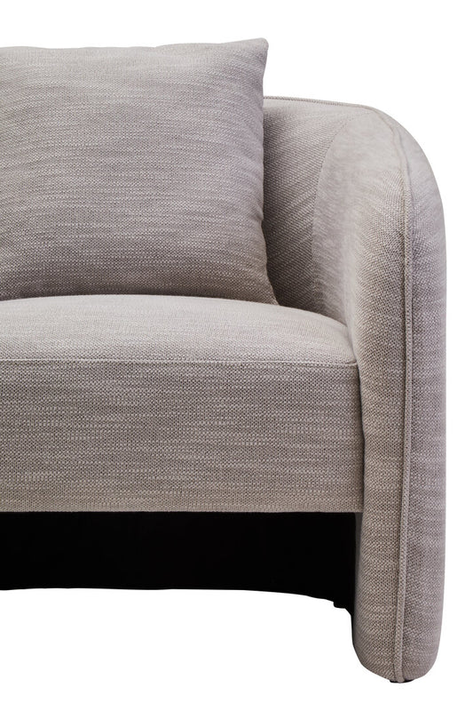 Bella Curved Chair - Grey