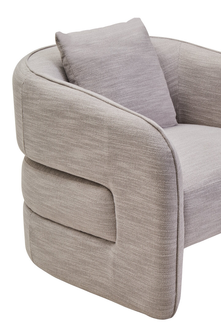 Bella Curved Chair - Grey
