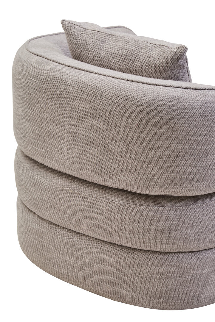 Bella Curved Chair - Grey