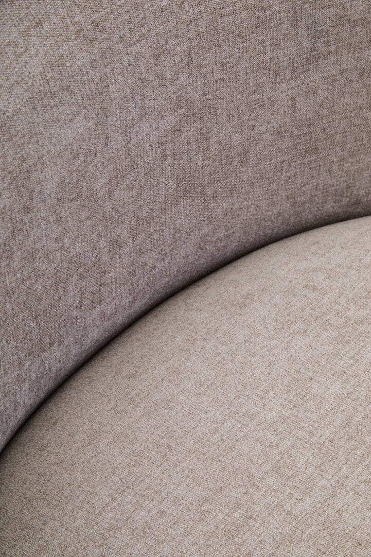 Alder Curved Chair - Taupe Chenille