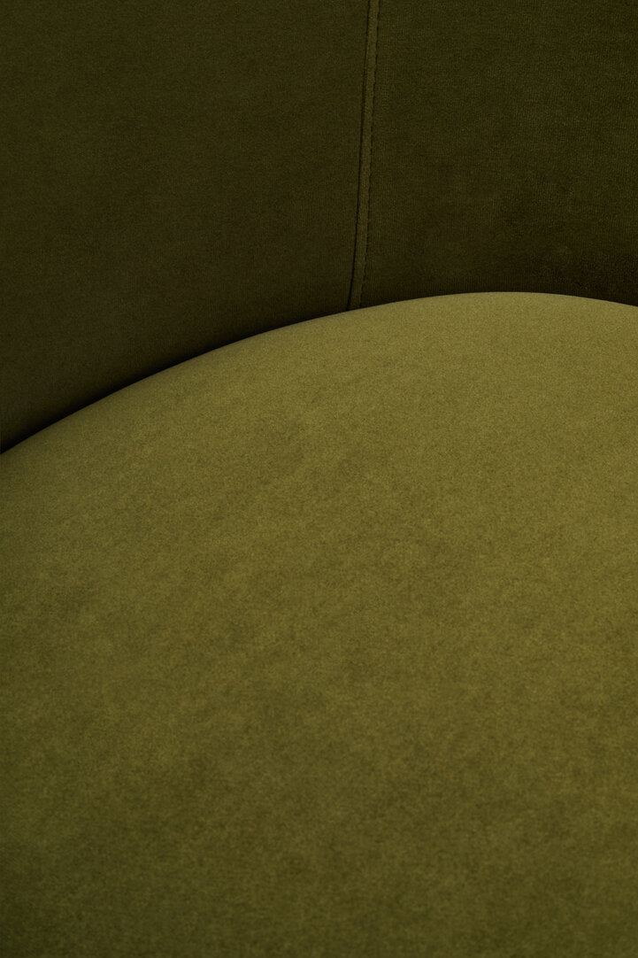 Marvella Curved Velvet Chair - Hunter Green