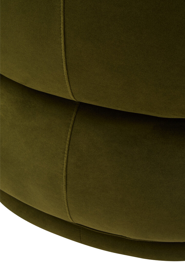 Marvella Curved Velvet Chair - Hunter Green