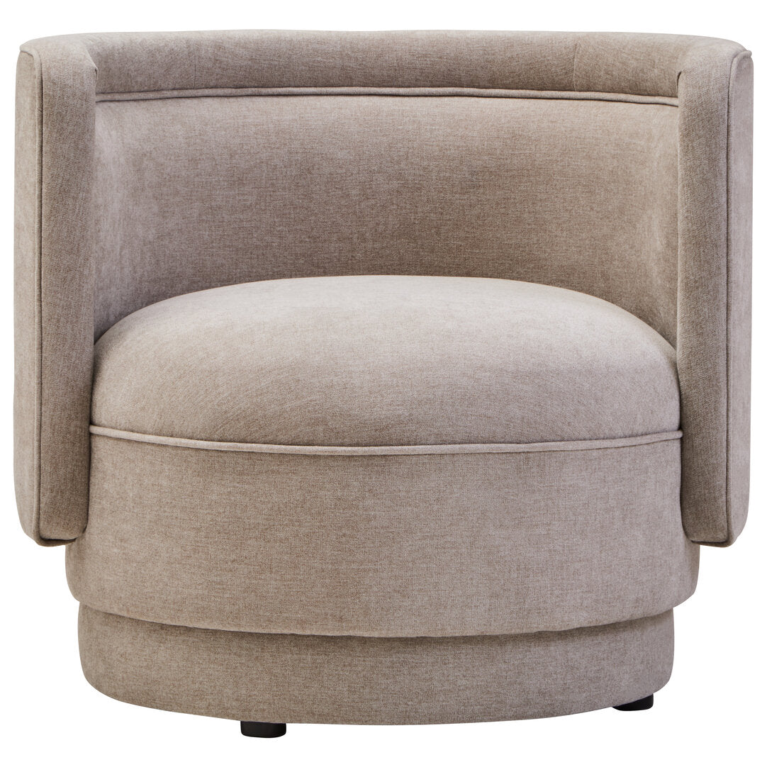 Alder Curved Chair - Taupe Chenille