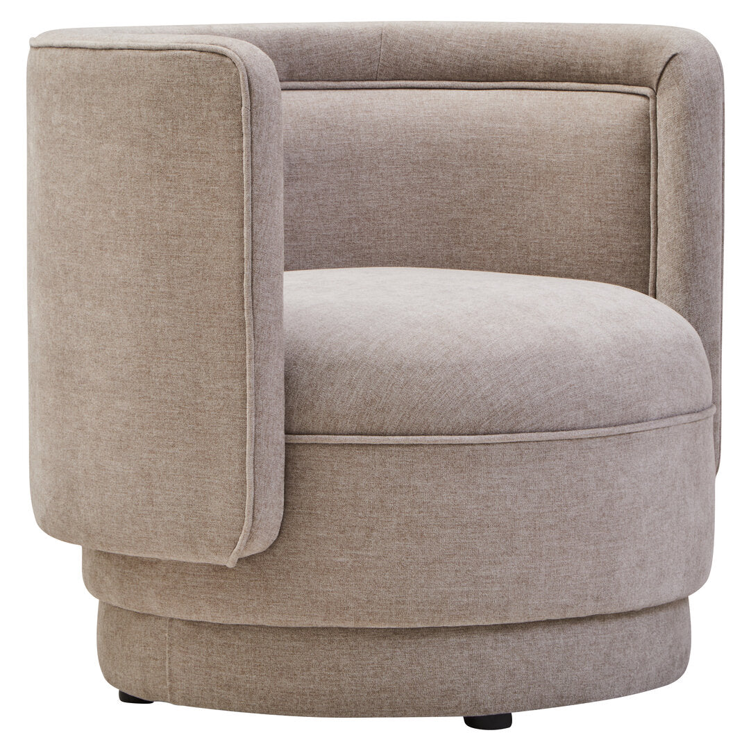 Alder Curved Chair - Taupe Chenille