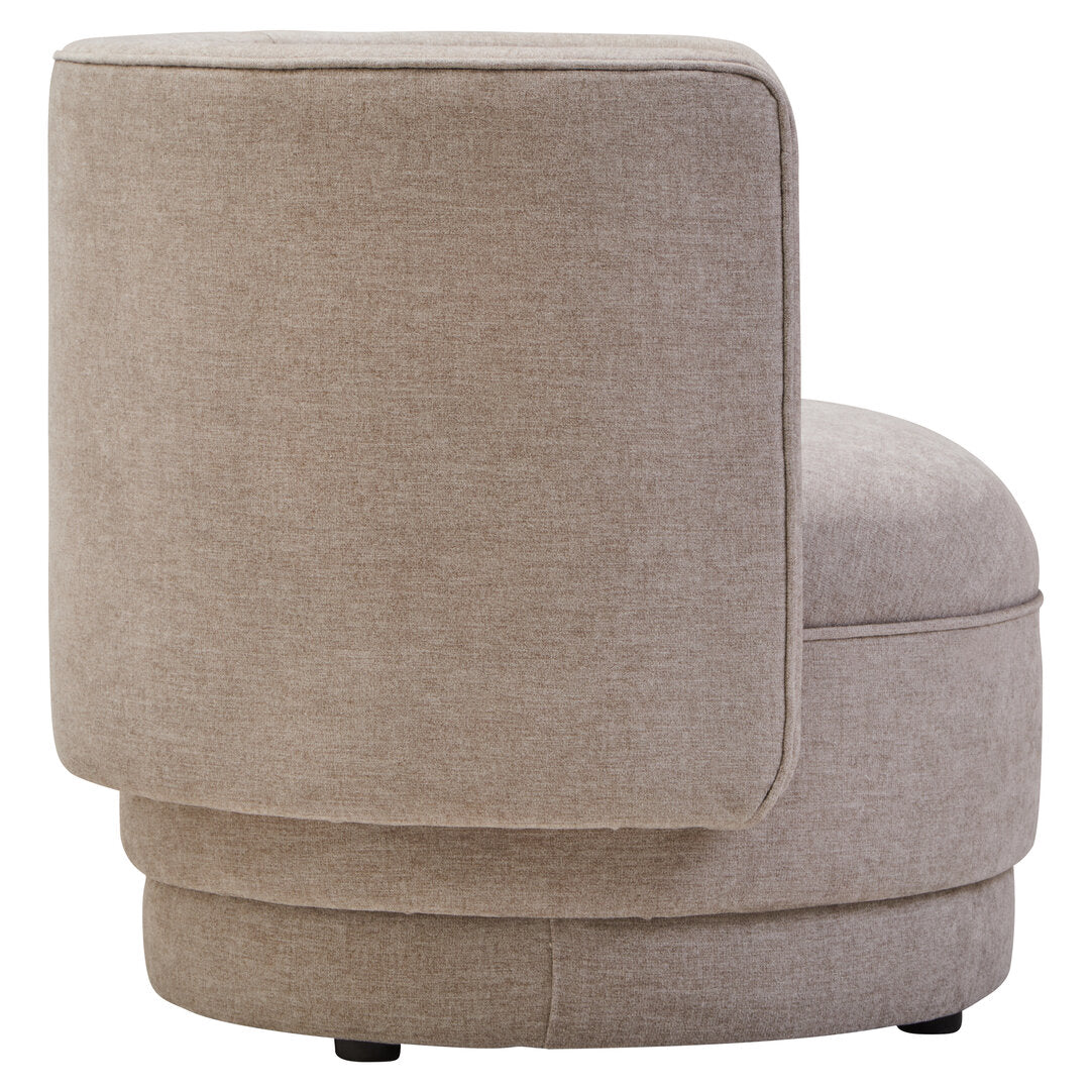 Alder Curved Chair - Taupe Chenille