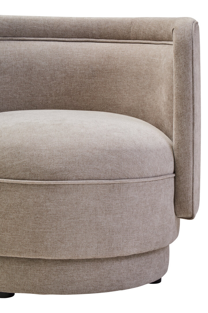 Alder Curved Chair - Taupe Chenille