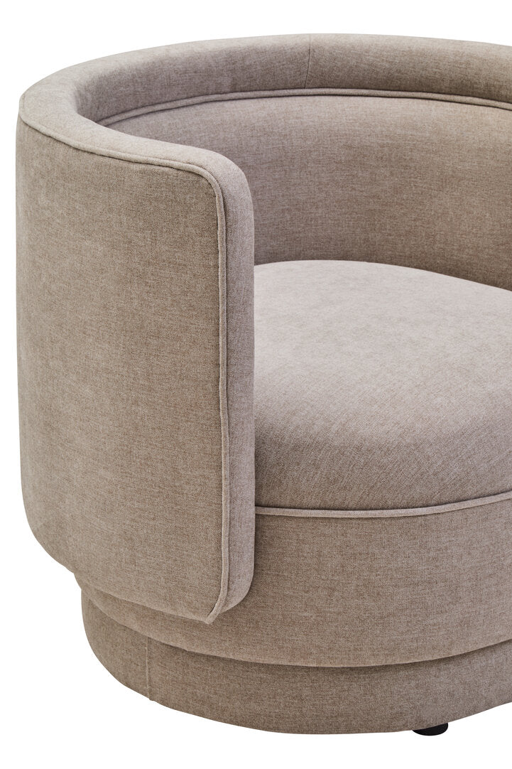 Alder Curved Chair - Taupe Chenille