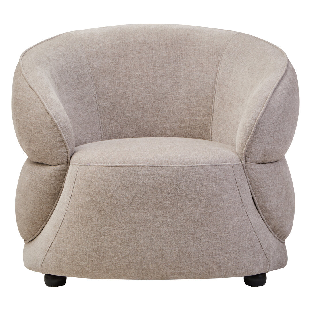 Alder Curve Chair - Taupe Chenille