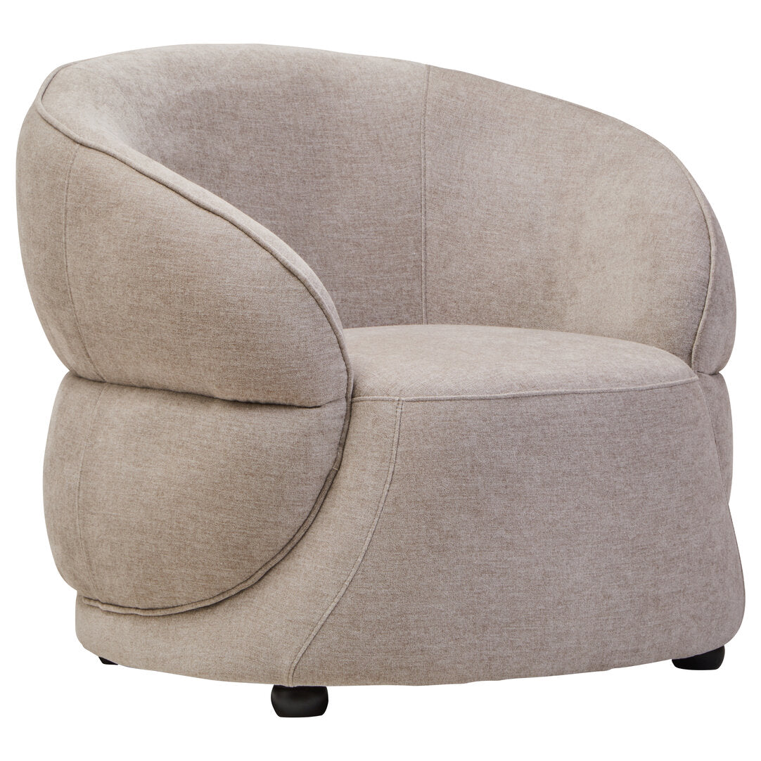 Alder Curve Chair - Taupe Chenille