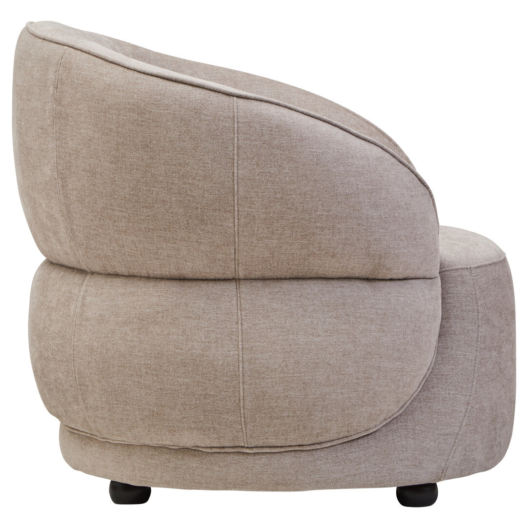 Alder Curve Chair - Taupe Chenille