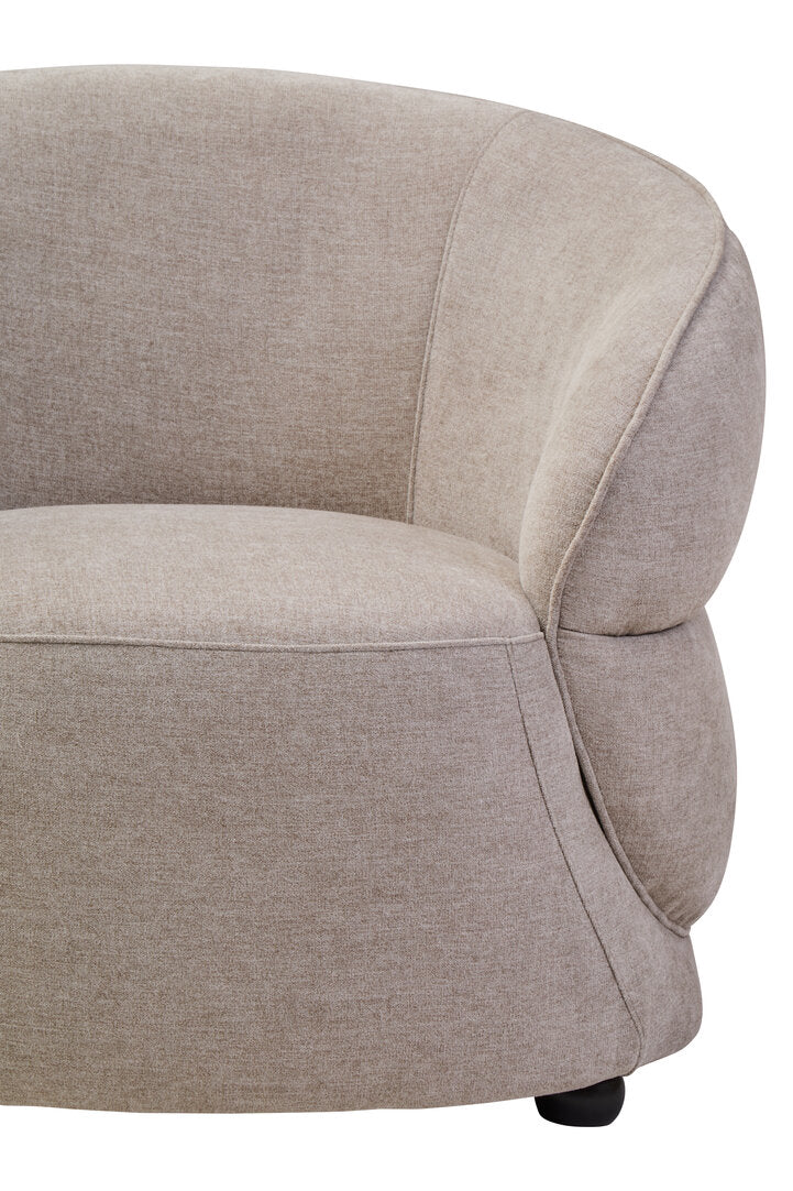 Alder Curve Chair - Taupe Chenille