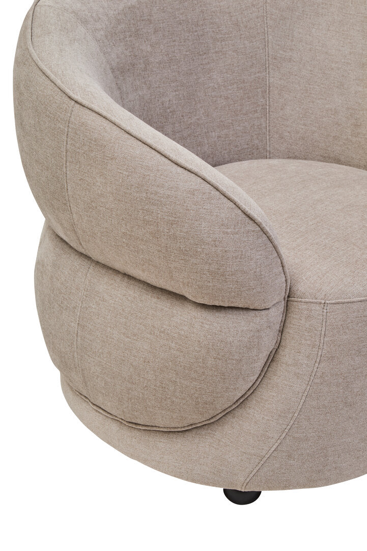 Alder Curve Chair - Taupe Chenille
