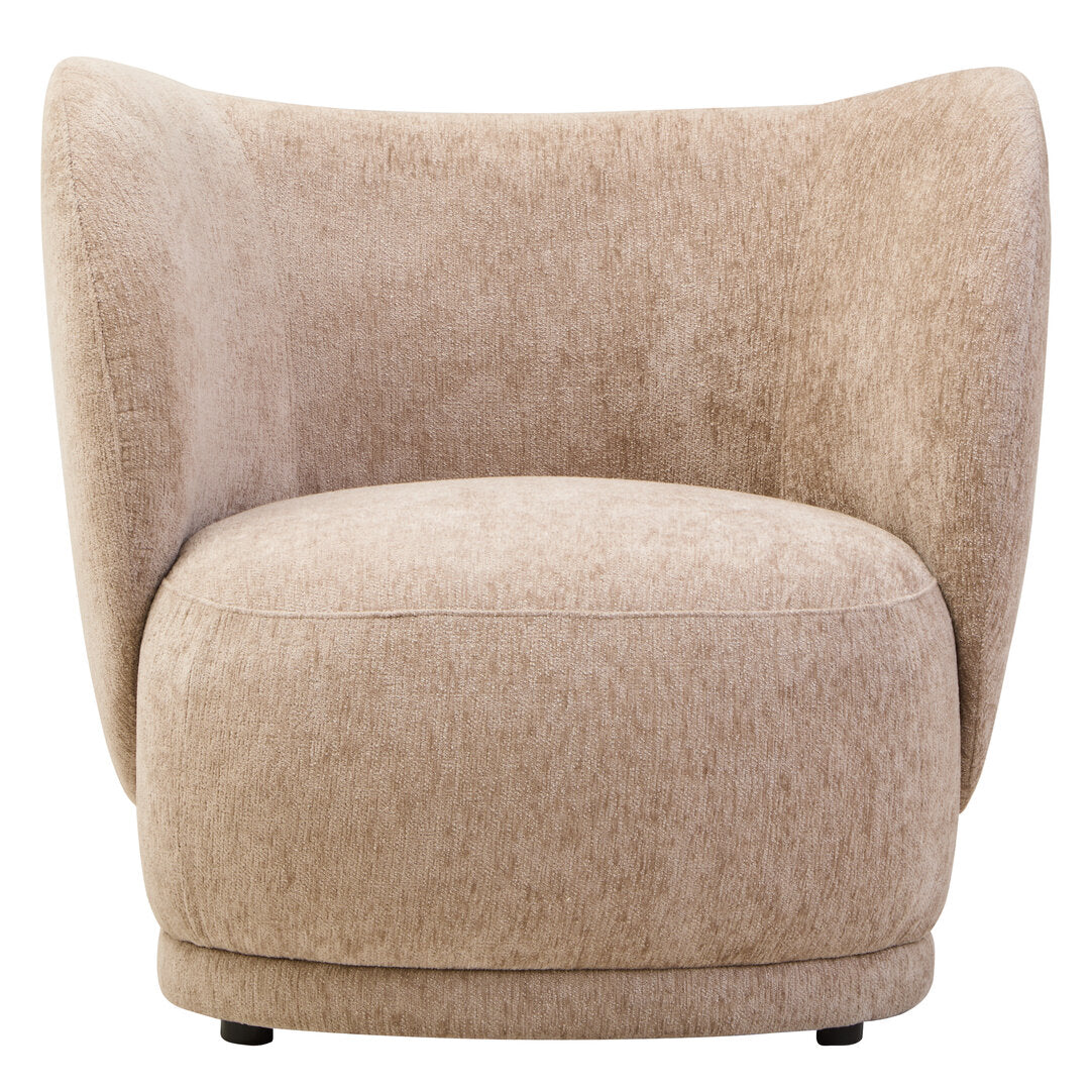 Ariselle Curved Chair - Deep Stone Chenille
