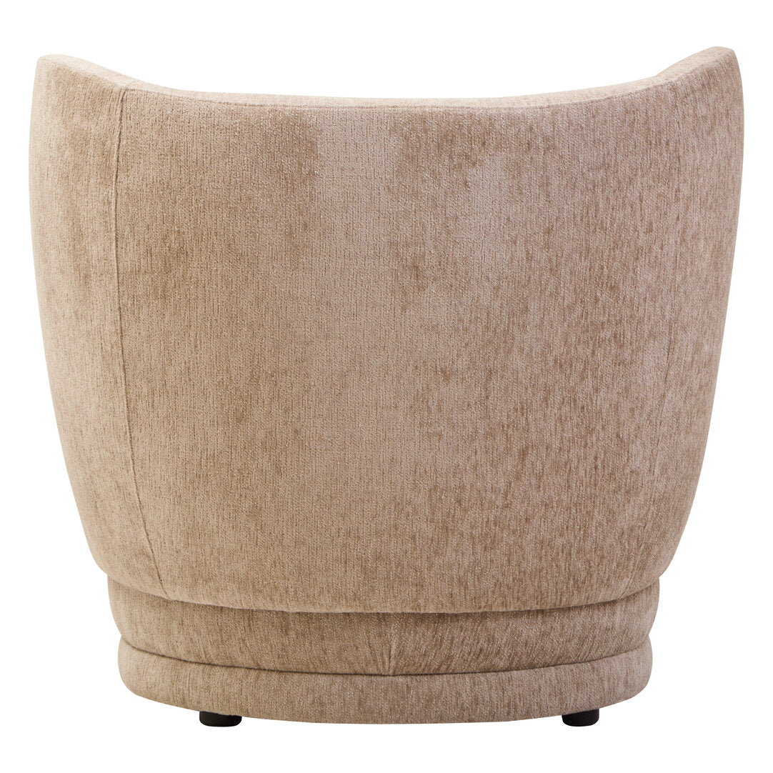 Ariselle Curved Chair - Deep Stone Chenille