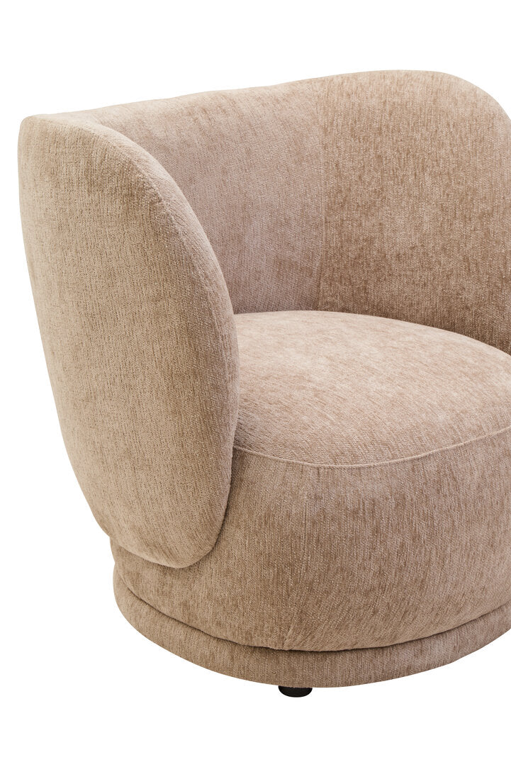 Ariselle Curved Chair - Deep Stone Chenille