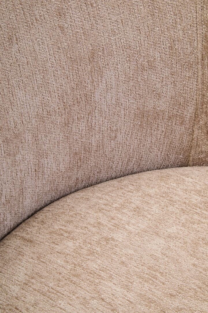 Ariselle Curved Chair - Deep Stone Chenille