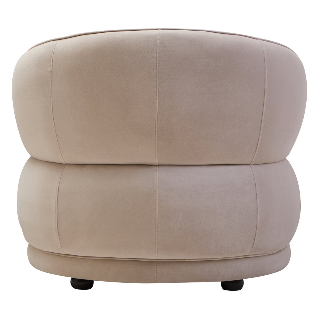Marvella Curved Velvet Chair - Clay