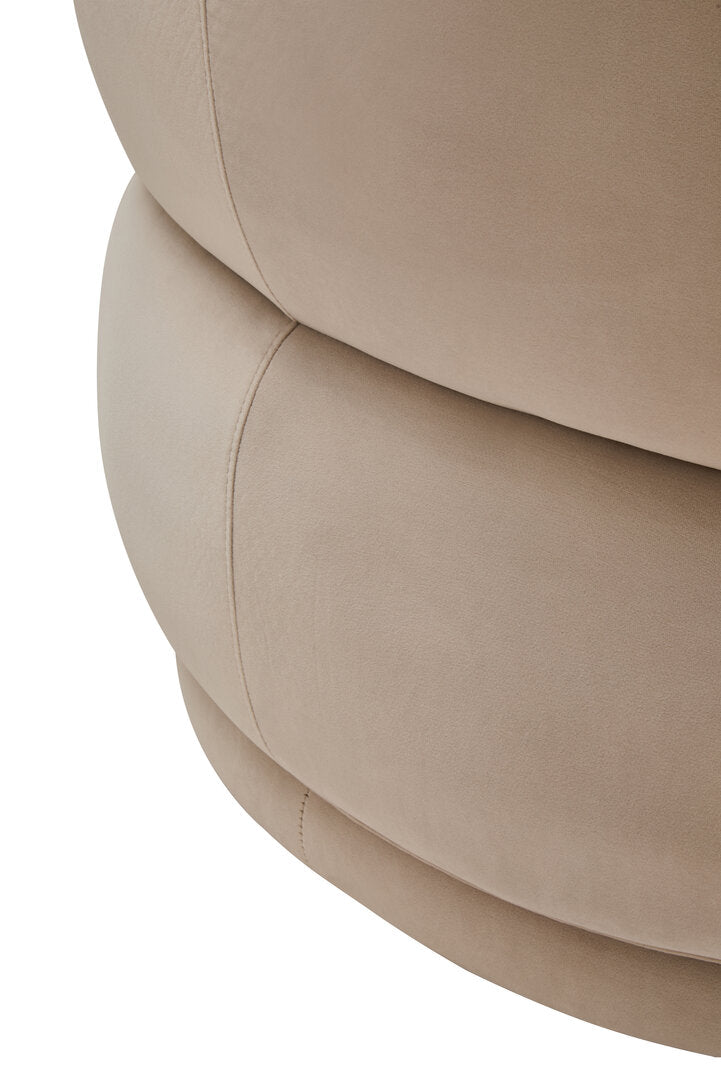 Marvella Curved Velvet Chair - Clay