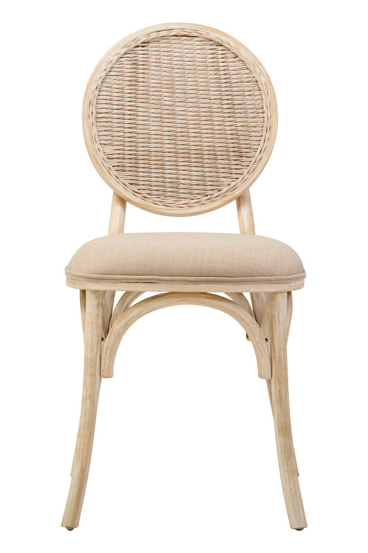 Parker Elm Wood Dining Chair - White Wash