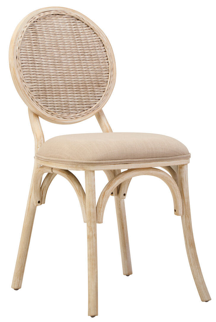 Parker Elm Wood Dining Chair - White Wash