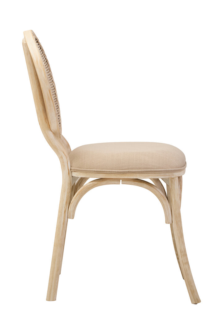 Parker Elm Wood Dining Chair - White Wash