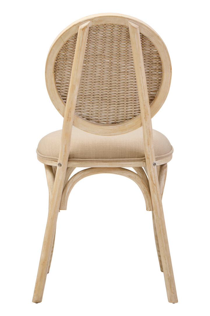 Parker Elm Wood Dining Chair - White Wash