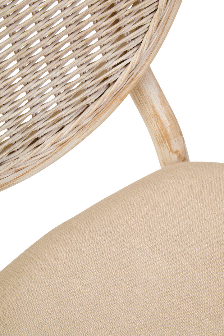 Parker Elm Wood Dining Chair - White Wash
