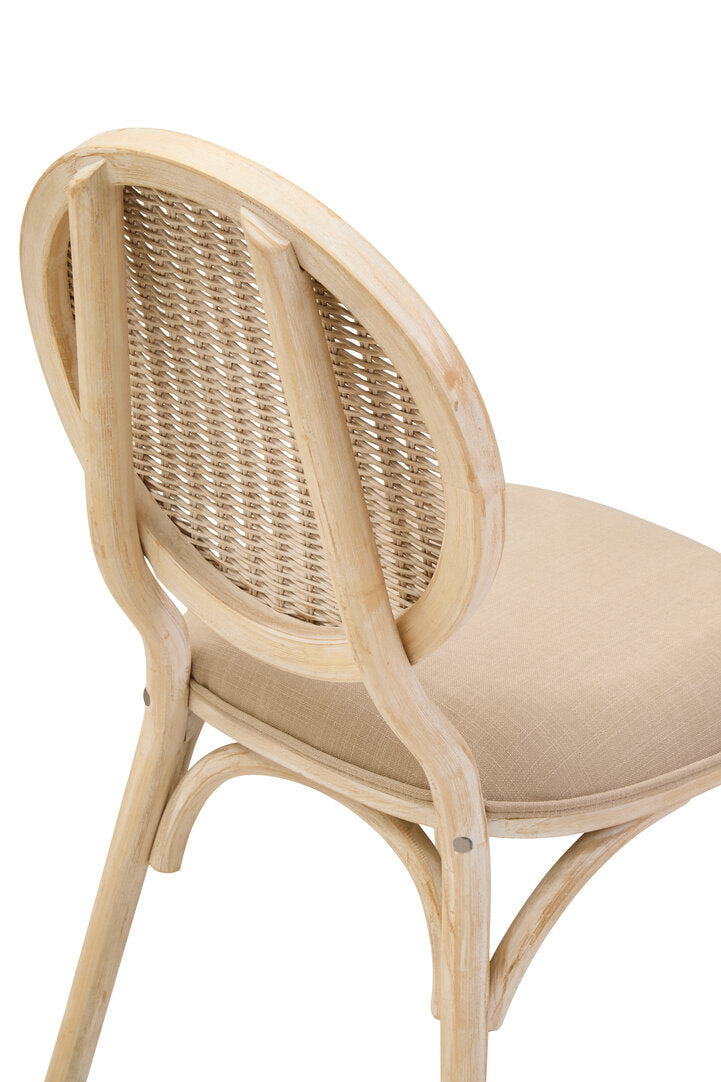 Parker Elm Wood Dining Chair - White Wash
