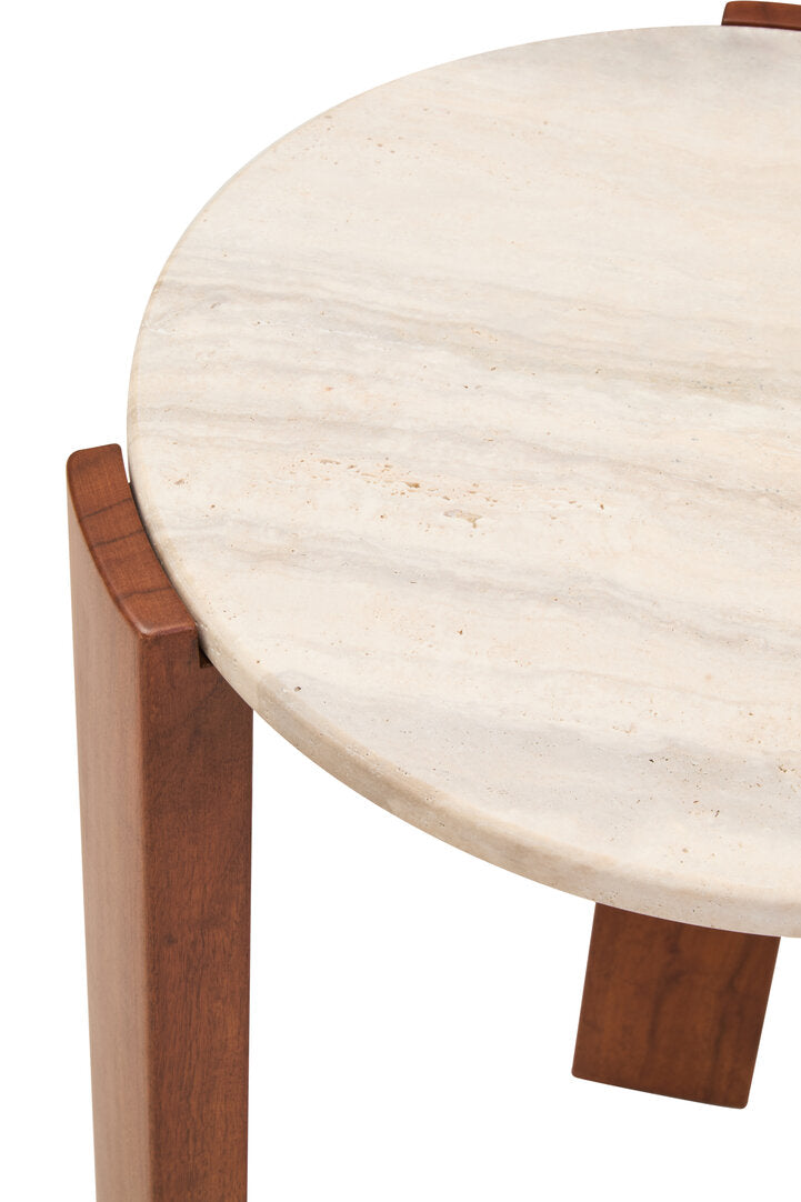 Palisades Side Table - Travertine